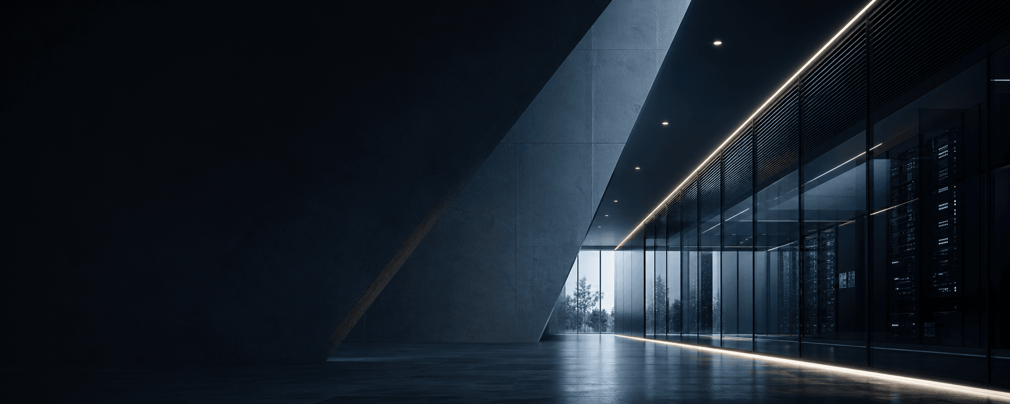 Modern architecture and technology corridor